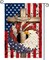 Patriotic Stars and Stripes Eagle Wreath Garden Flag 12x18 Inch Double Sided Outside, USA 4th of July Memorial Day Independence Day Watercolor Yard Outdoor Decoration